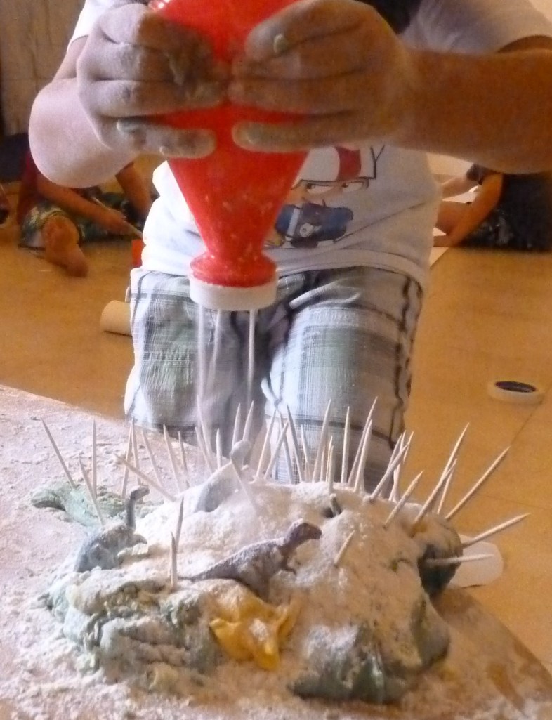 nieve de dinosaurios